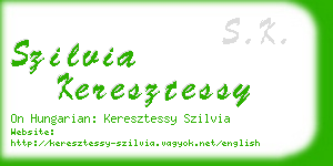 szilvia keresztessy business card